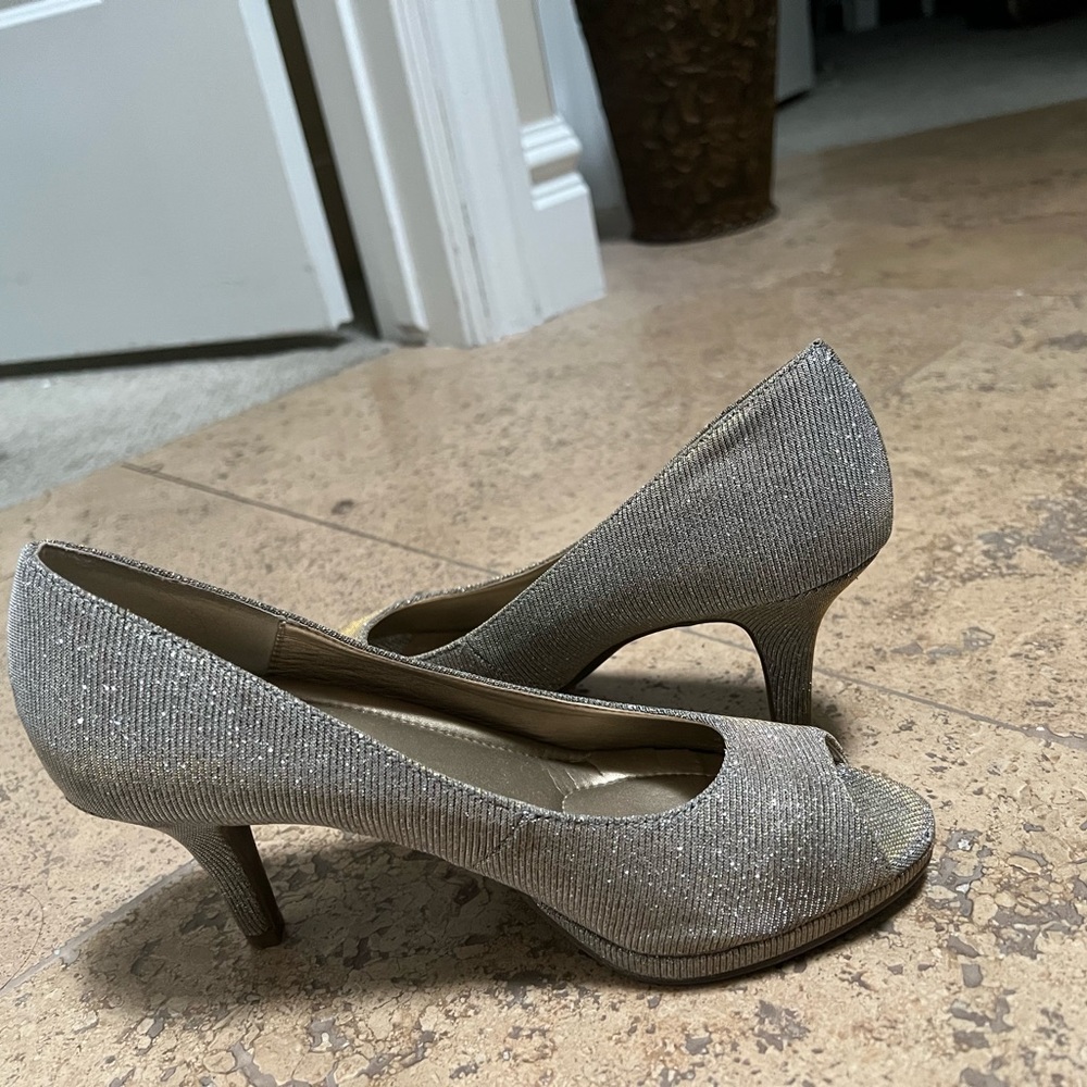 Sparkle high heels gold and silver